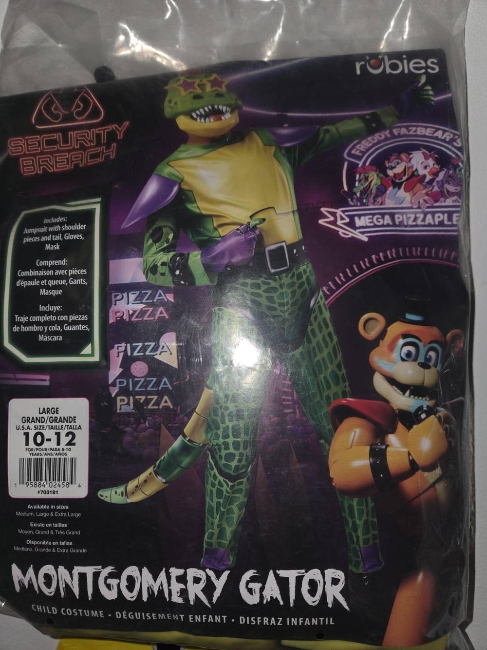 New Montgomery Gator Kids Costume Fnaf